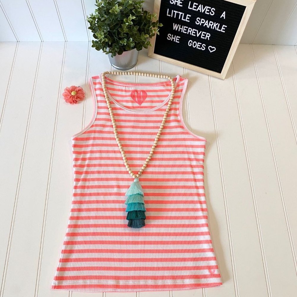 ❤️Girls Like New NEXT Striped Ribbed Tank, size 13yr